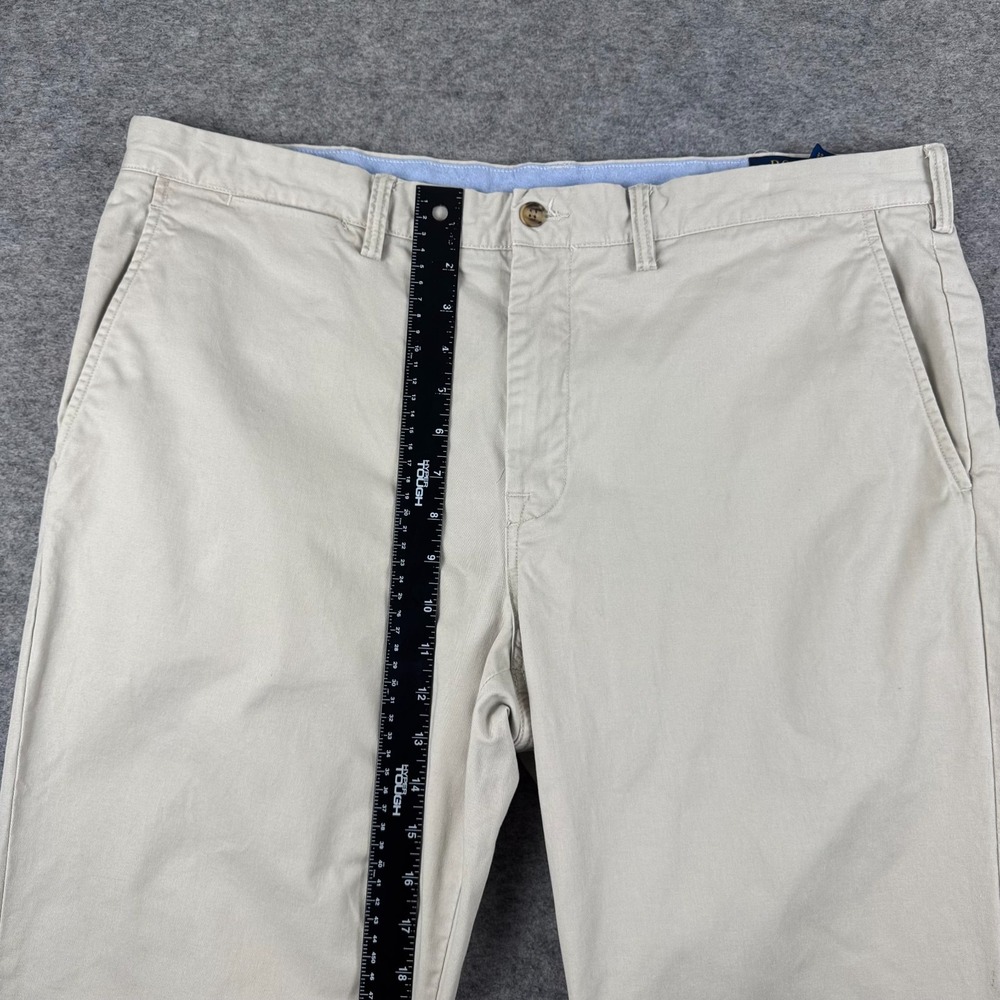 Polo Ralph Lauren Stretch Straight Fit Chino Pants Beige Mens 38x30 - Picture 9 of 12